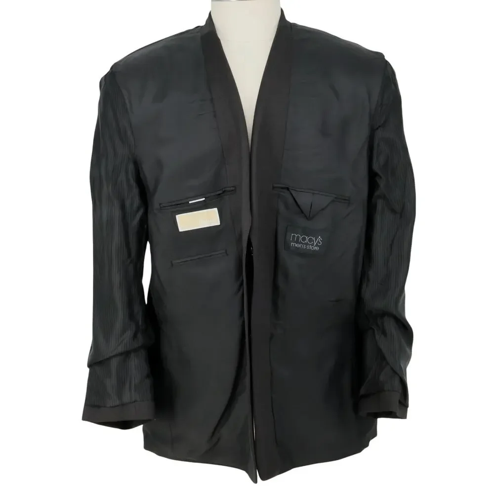 Michael Kors Sport Coat Mens 44R Dark Gray Wool Lined Blazer Jacket Preppy